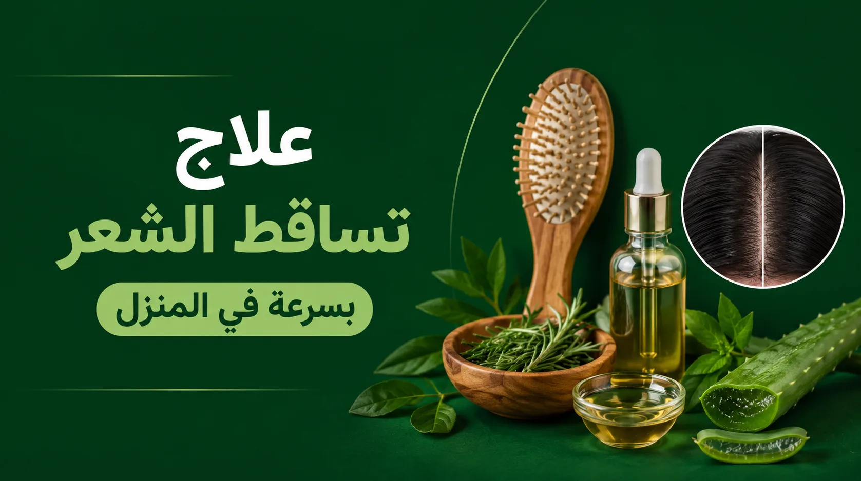 علاج تساقط الشعر بسرعة في المنزل